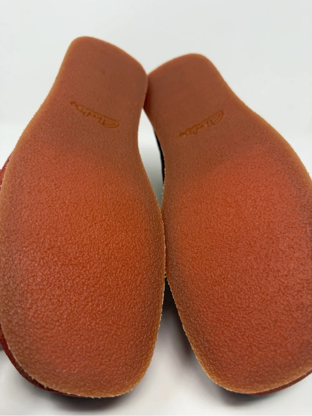 New Men’s Clark’s Red Suede Hellfire Wallabee-Style Shoes Sz. 9.5